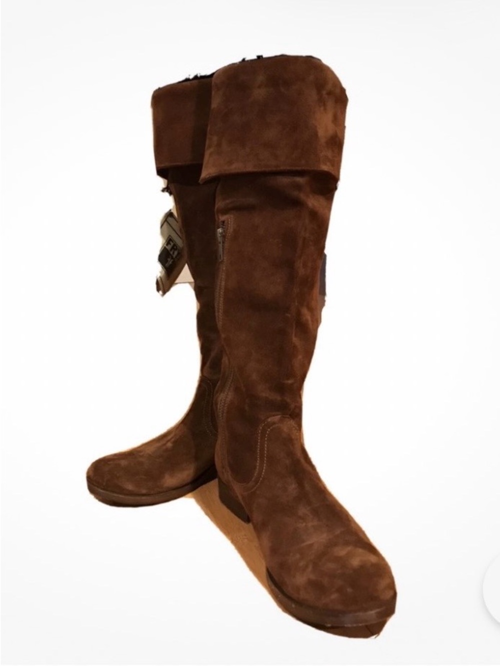 Frye Chestnut Brown Over-the-Knee Slouch Suede Boots